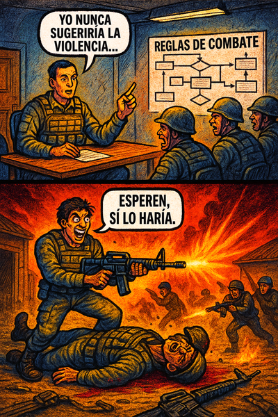 Yo nunca sugeriría la violencia...