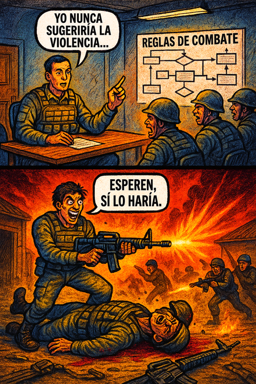 Yo nunca sugeriría la violencia...