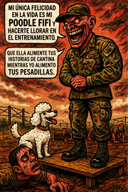 Mi única felicidad en la vida es mi poodle fifi y hacerte llorar en el entrenamiento.