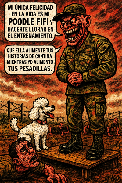Mi única felicidad en la vida es mi poodle fifi y hacerte llorar en el entrenamiento.