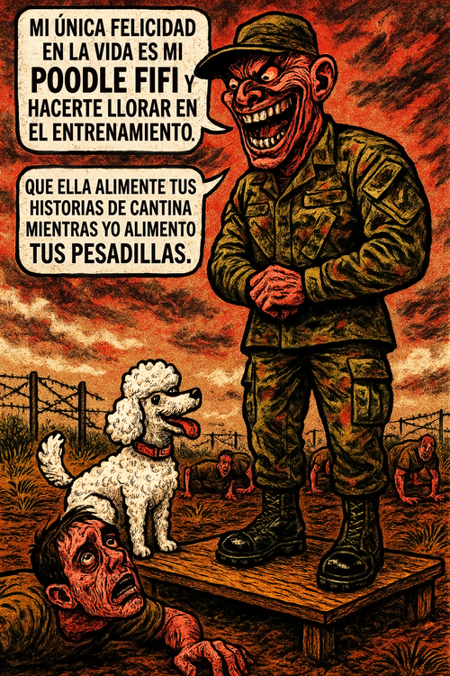 Mi única felicidad en la vida es mi poodle fifi y hacerte llorar en el entrenamiento.