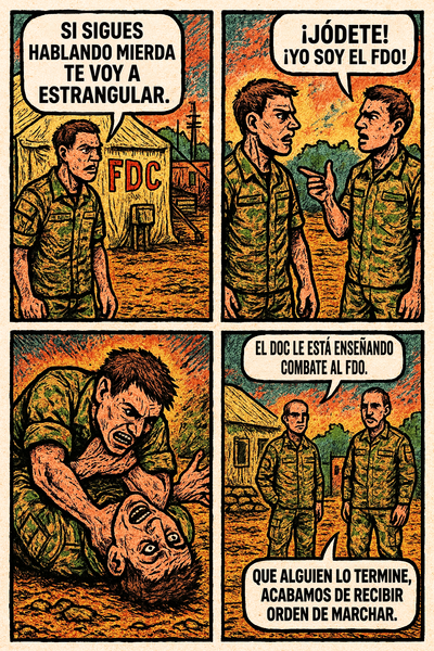 Si sigues hablando mierda te voy a estrangular.