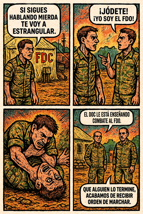 Si sigues hablando mierda te voy a estrangular.