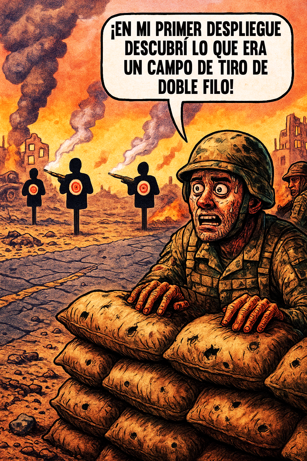 ¡En mi primer despliegue descubrí lo que era un campo de tiro de doble filo!