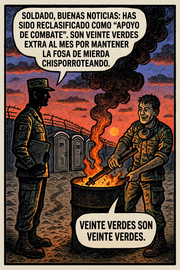 Soldado, buenas noticias: has sido reclasificado como “apoyo de combate”.
