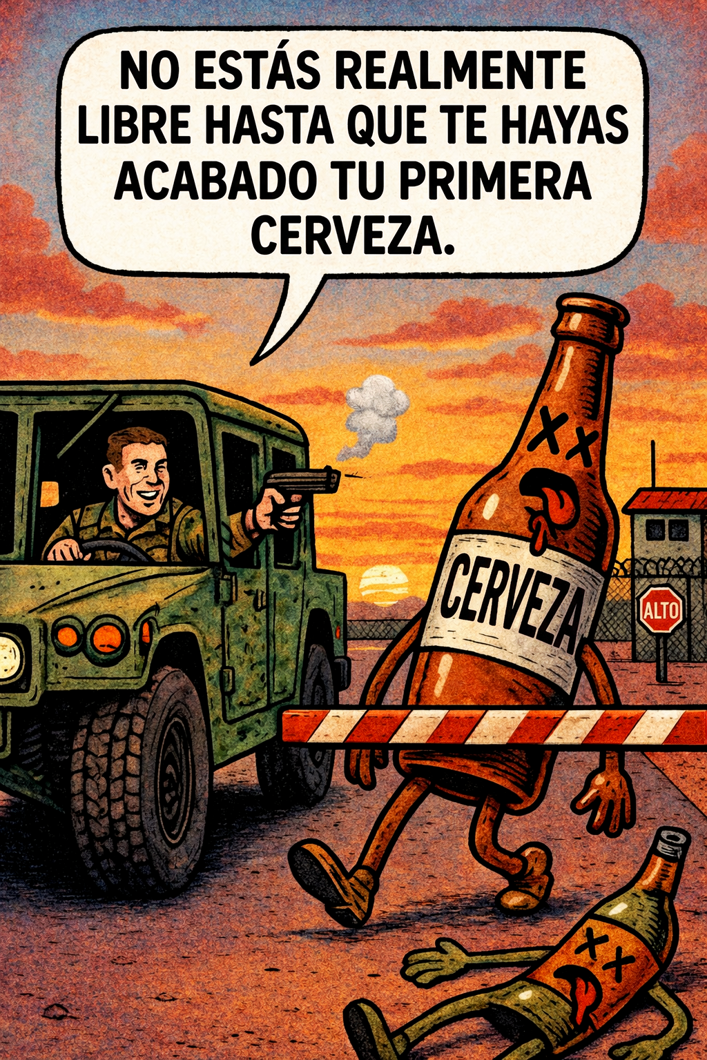 No estás realmente libre hasta que te hayas acabado tu primera cerveza.