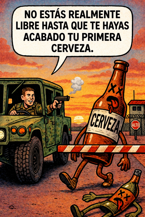 No estás realmente libre hasta que te hayas acabado tu primera cerveza.