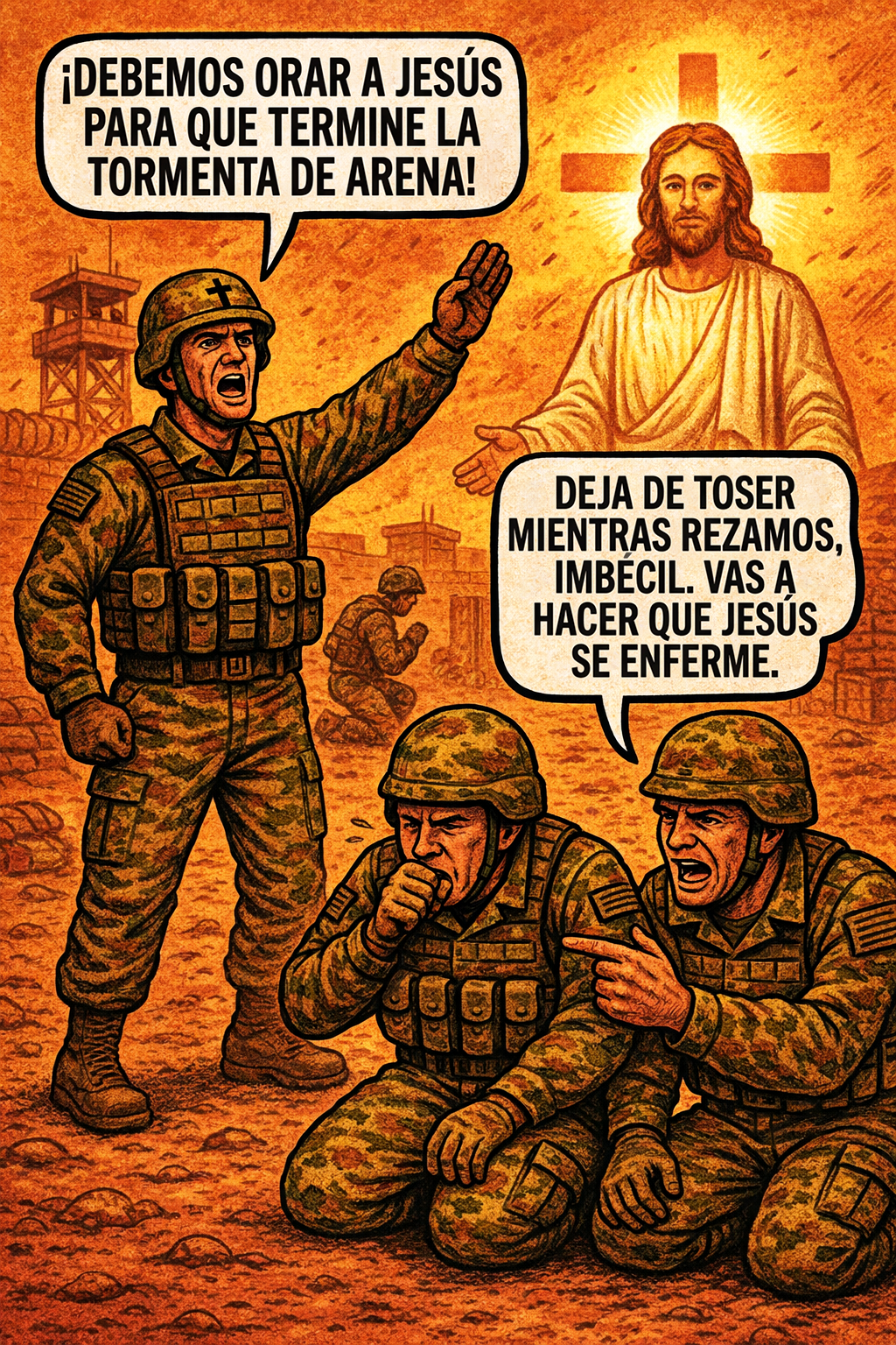 ¡Debemos orar a jesús para que termine la tormenta de arena!