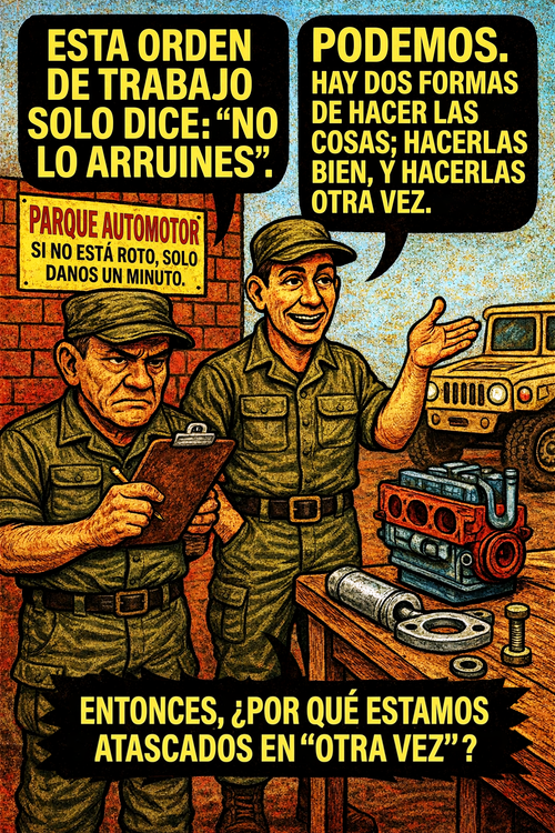 Esta orden de trabajo solo dice "no lo arruines".