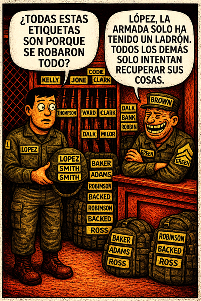 ¿Todas estas etiquetas son porque se robaron todo?