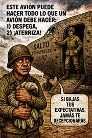 Este avión puede hacer todo lo que un avión debe hacer: 1) despega, 2) ¡aterriza!