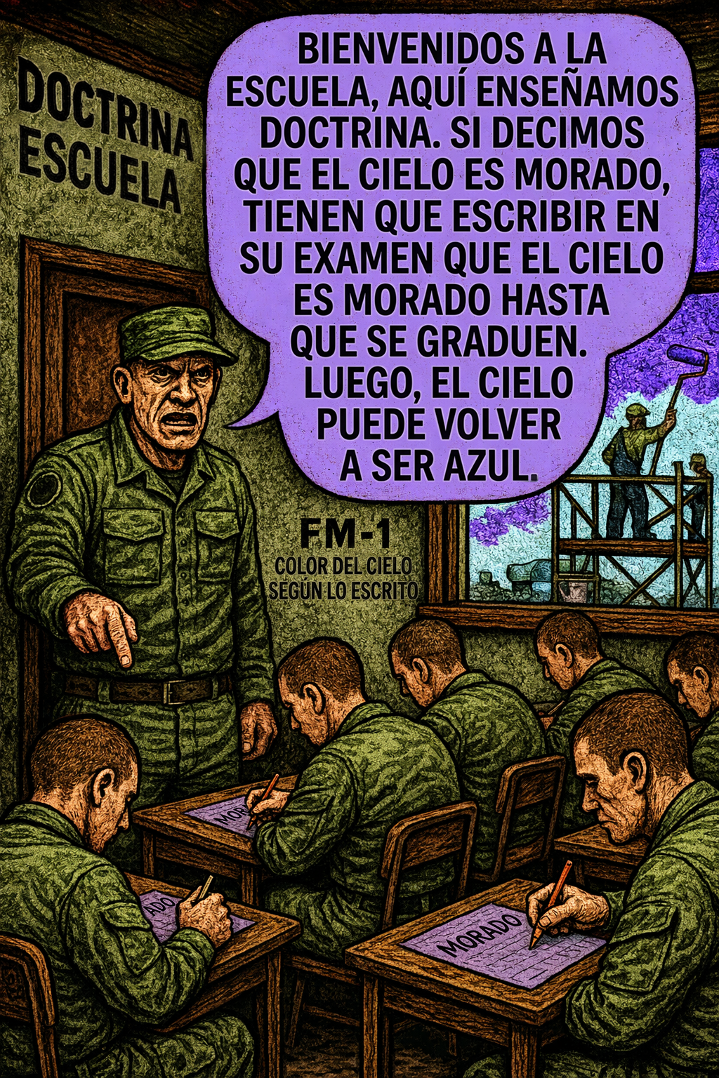 Bienvenidos a la escuela, aquí enseñamos doctrina.