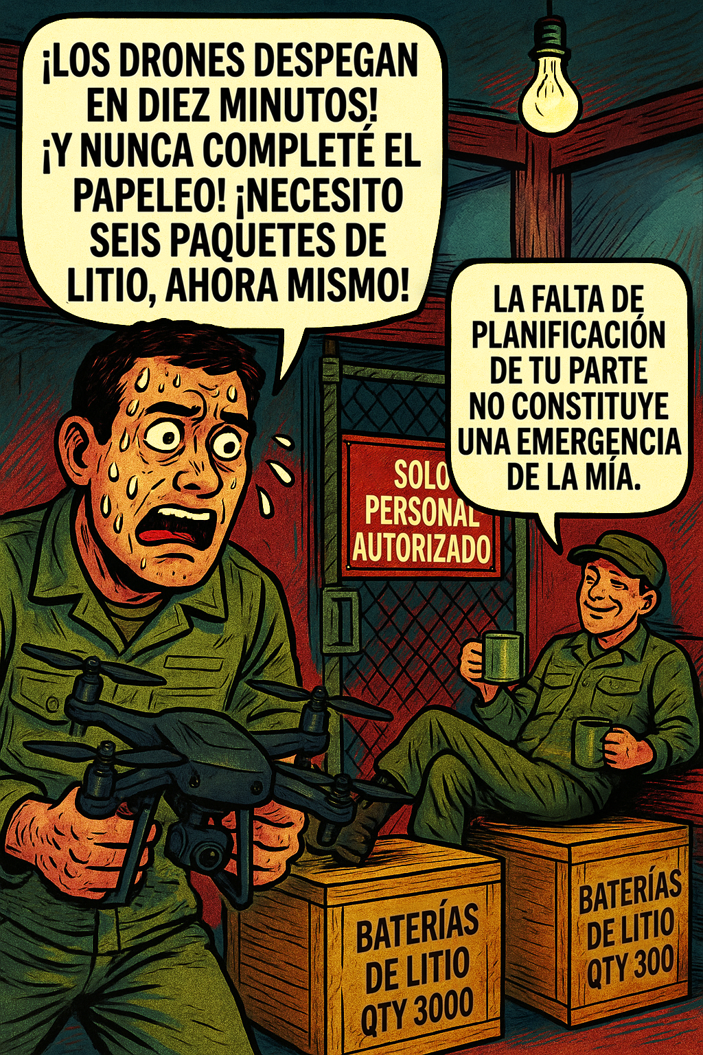 ¡Los drones despegan en diez minutos!