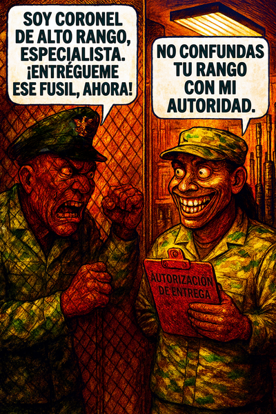 Soy coronel de alto rango, especialista.