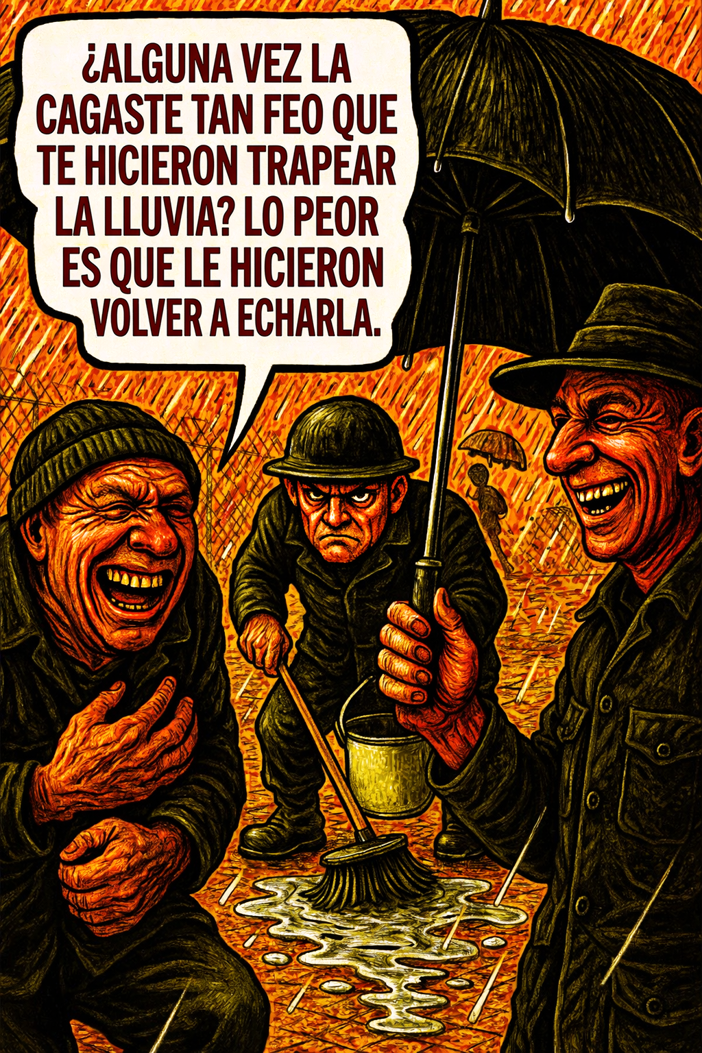 ¿Alguna vez la cagaste tan feo que te hicieron trapear la lluvia?
