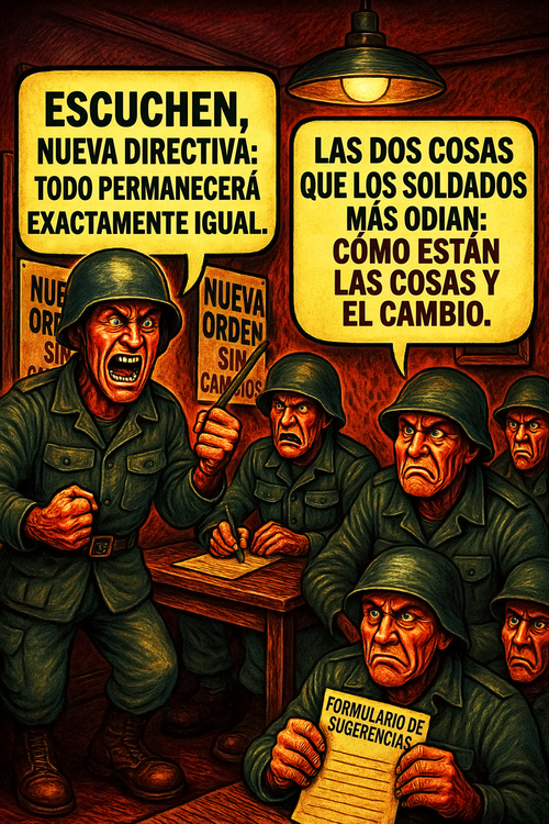 Escuchen, nueva directiva: todo permanecerá exactamente igual.
