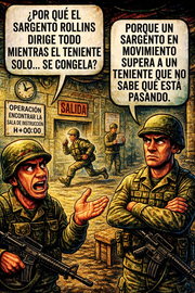 ¿Por qué el sargento rollins dirige todo mientras el teniente solo… se congela?