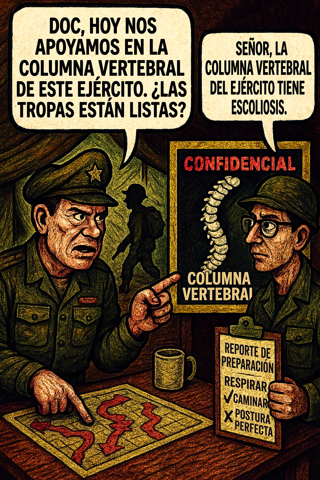 Doc, hoy nos apoyamos en la columna vertebral de este ejército.