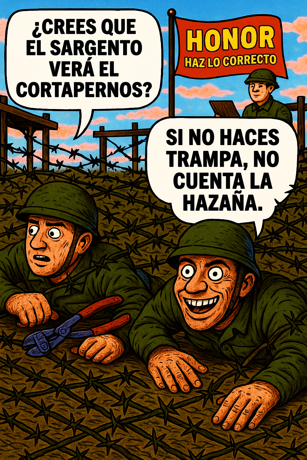 ¿Crees que el sargento verá el cortapernos?