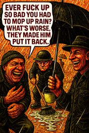 Ever Fuck up so Bad You Had to Mop up Rain?
