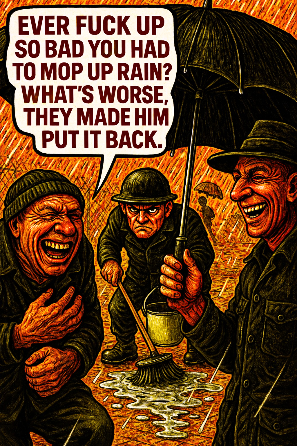 Ever Fuck up so Bad You Had to Mop up Rain?