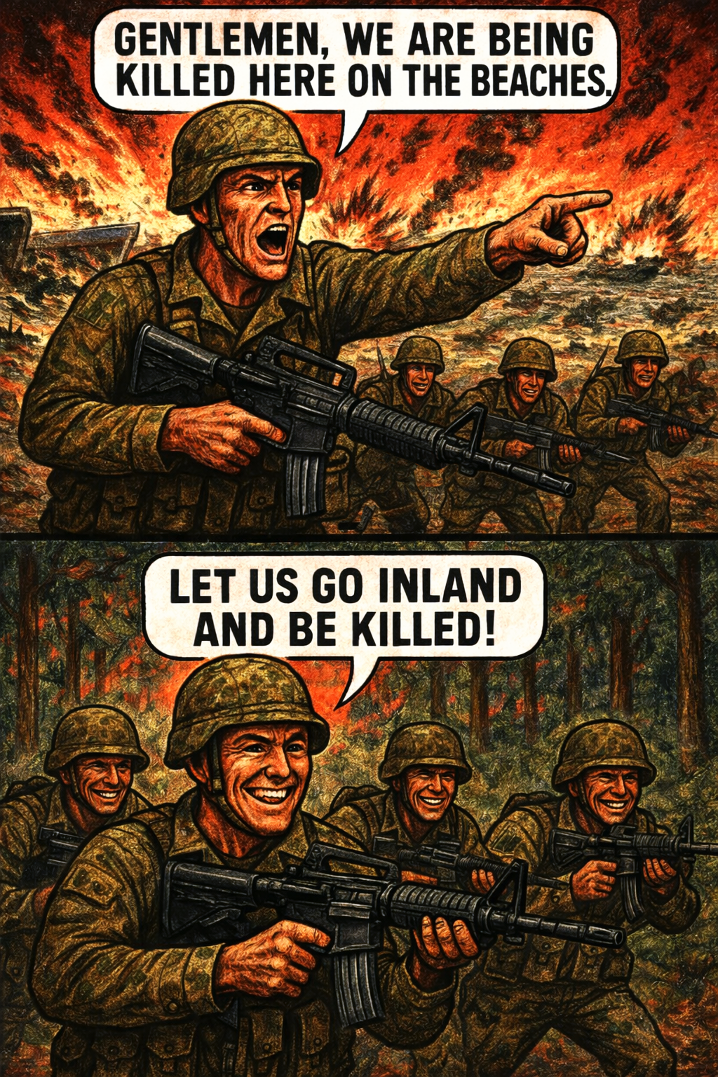 Gentlement, We Are Being Killed Here on the Beaches