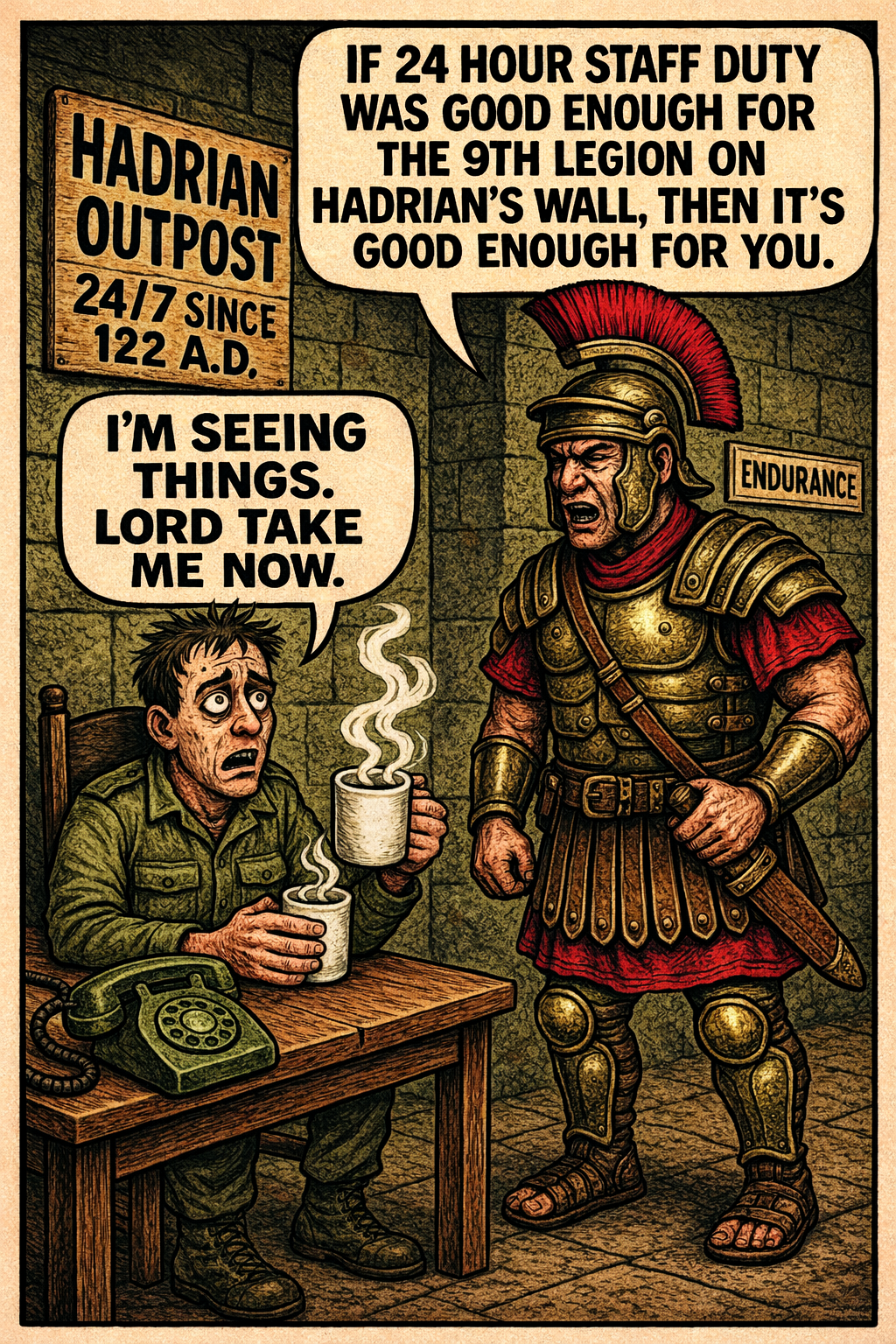 Hadrian Outpost: 24/7 Since 122 A.D.