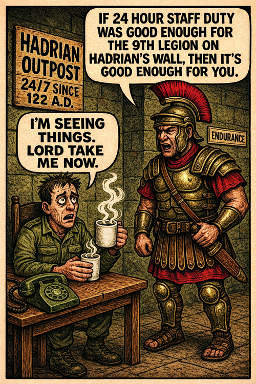 Hadrian Outpost: 24/7 Since 122 A.D.