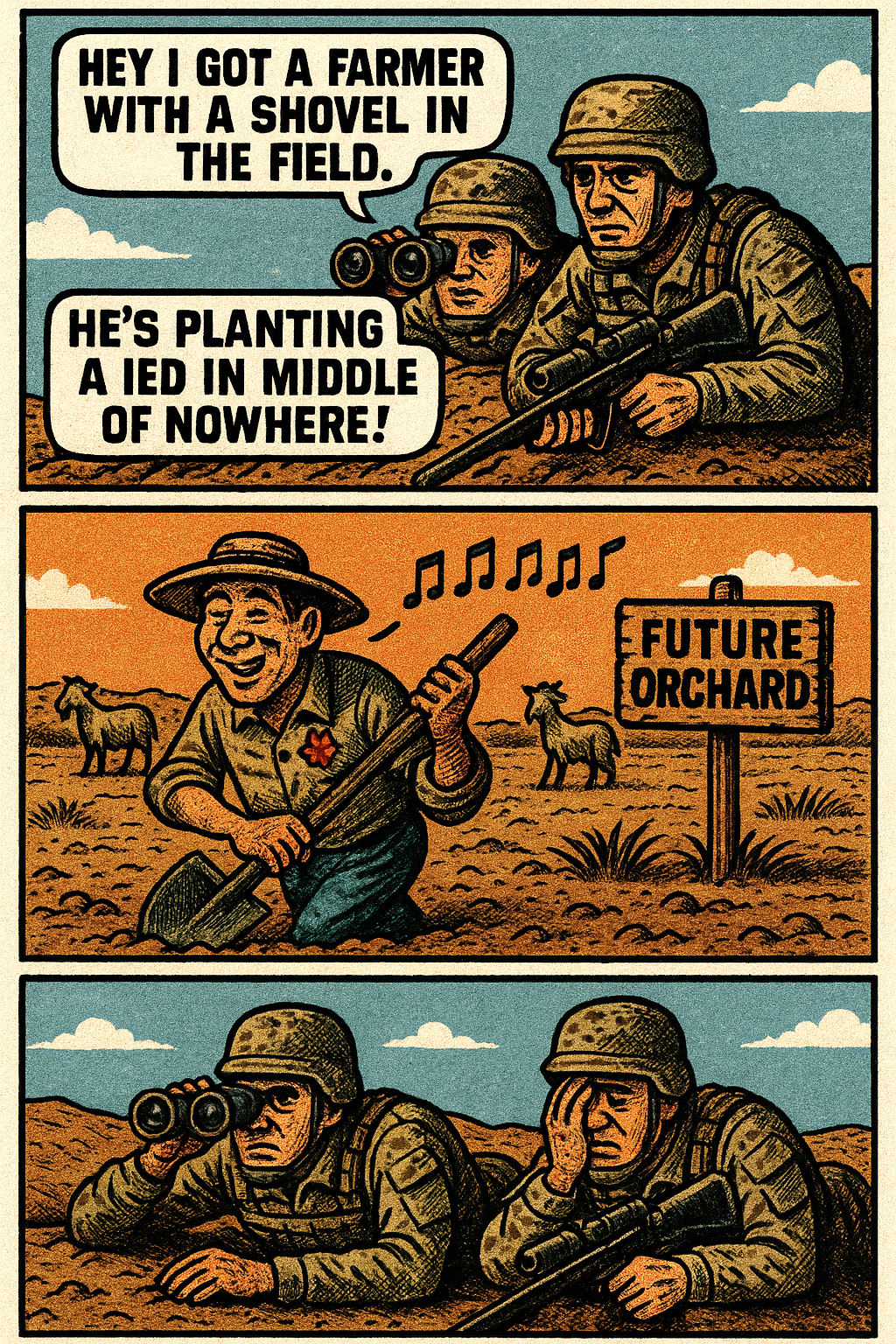 Hey I Got a Farmer with a Shovel in the Field