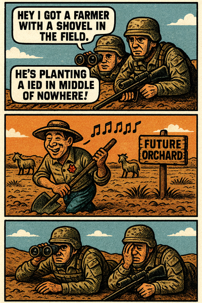 Hey I Got a Farmer with a Shovel in the Field