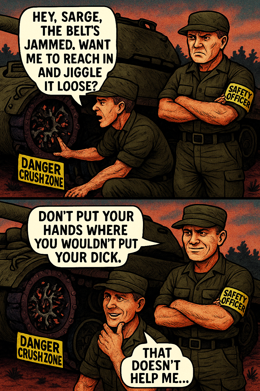 Hey, Sarge, the Belt's Jammed