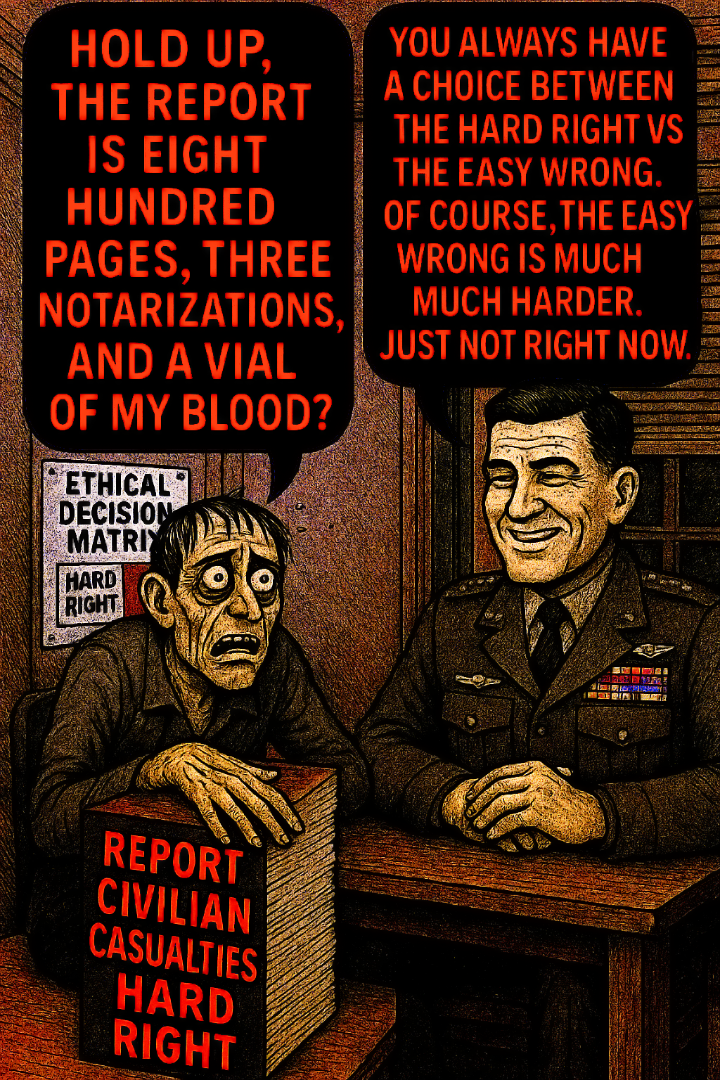 Hold up, the Report Is Eight Hundred Pages, Three Notarizations, and a Vial of My Blood?