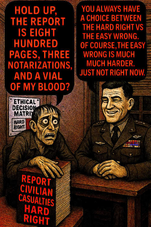 Hold up, the Report Is Eight Hundred Pages, Three Notarizations, and a Vial of My Blood?