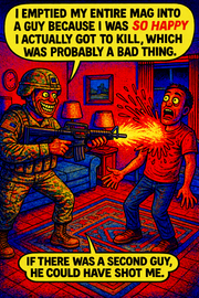 I Emptied My Entire Mag into a Guy Because I Was so Happy I Actually Got to Kill, Which Was Probably a Bad Thing