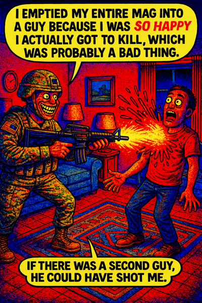 I Emptied My Entire Mag into a Guy Because I Was so Happy I Actually Got to Kill, Which Was Probably a Bad Thing