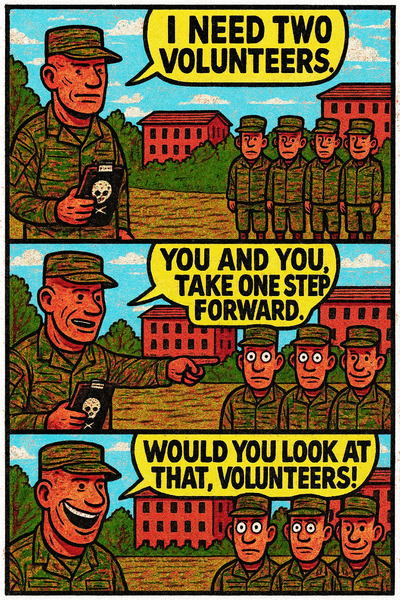 I Need Two Volunteers