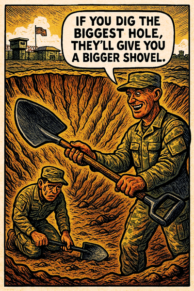 If You Dig the Biggest Hole, They'll Give You a Bigger Shovel