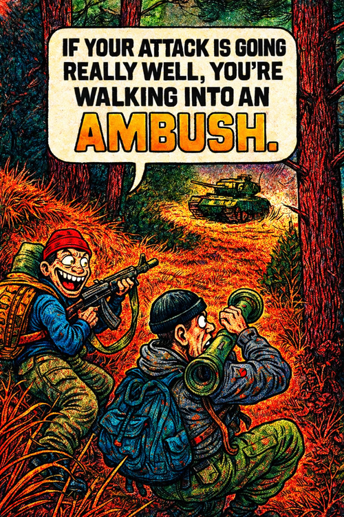 If Your Attack Is Going Really Well, You're Walking into an Ambush
