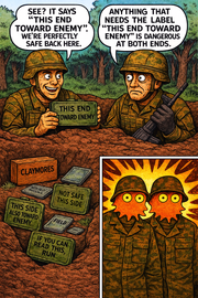 It Says “This End Toward Enemy”