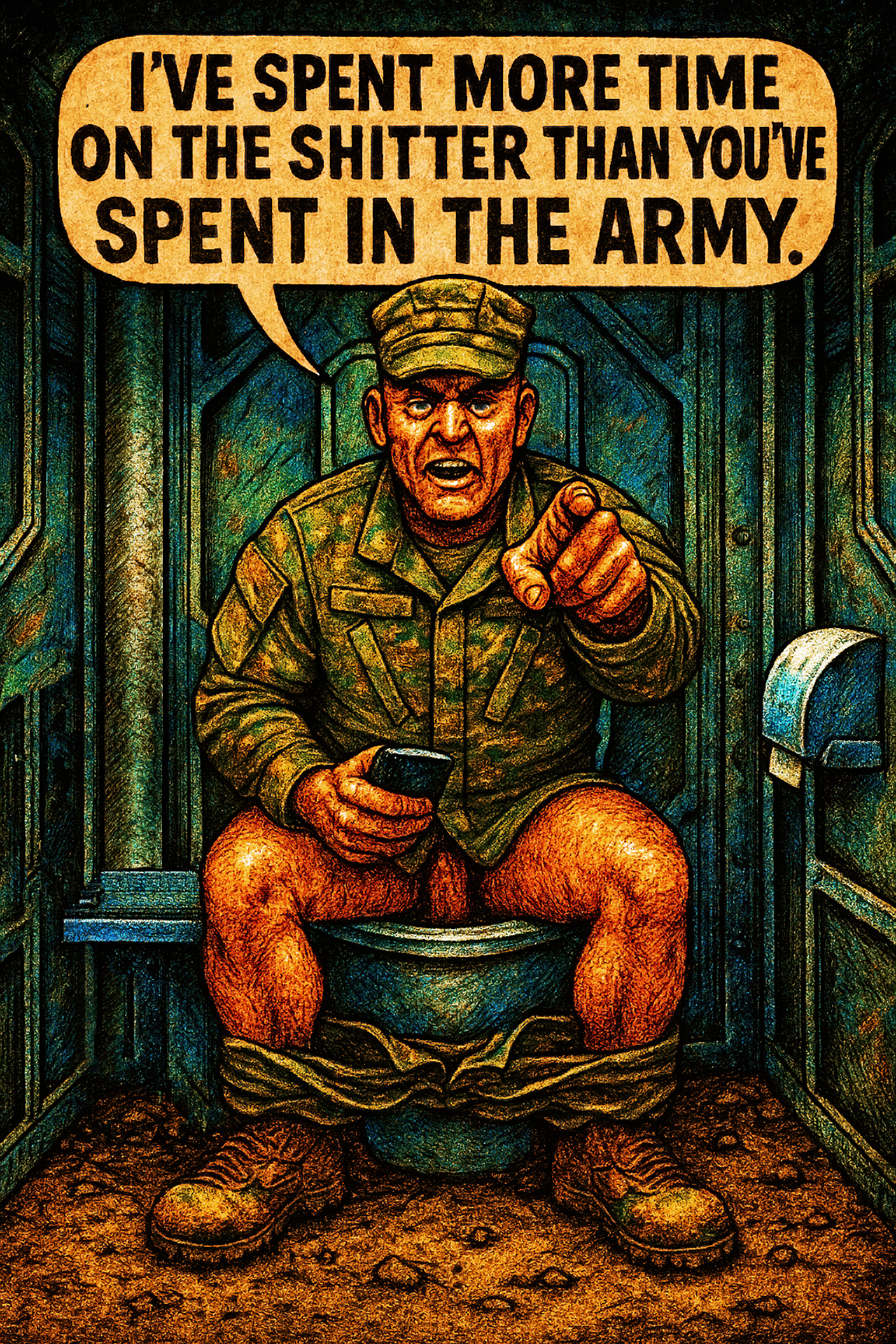 I've Spent More Time on the Shitter than You've Spent in the Army