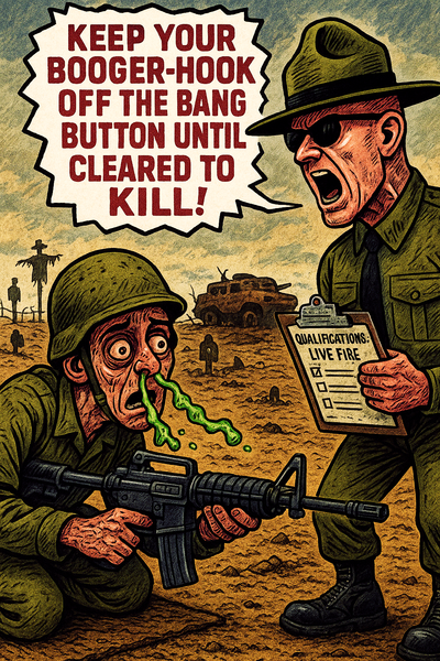 Keep Your Booger-Hook Off the Bang Button Until Cleared to Kill!