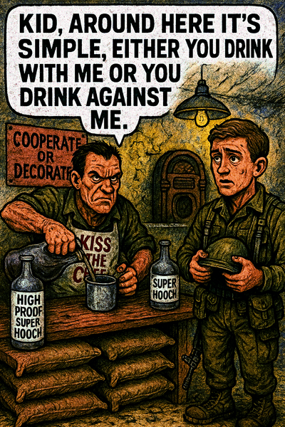 Kid, Around Here It’s Simple, Either You Drink with Me or You Drink Against Me