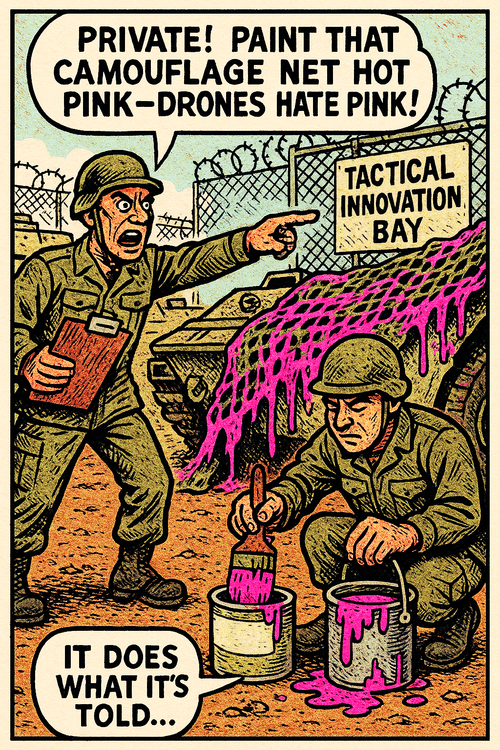 Paint That Camouflage Net Hot Pink—Drones Hate Pink!
