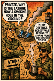 Private, Why Is the Latrine Now a Smoking Hole in the Ground?