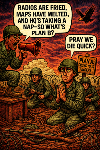Radios Are Fried, Maps Have Melted, and Hq’s Taking a Nap–so What’s Plan B?