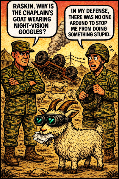 Raskin, Why Is the Chaplain's Goat Wearing Night-Vision Goggles?