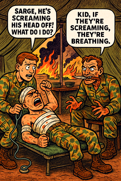 Sarge, He's Screaming His Head Off!