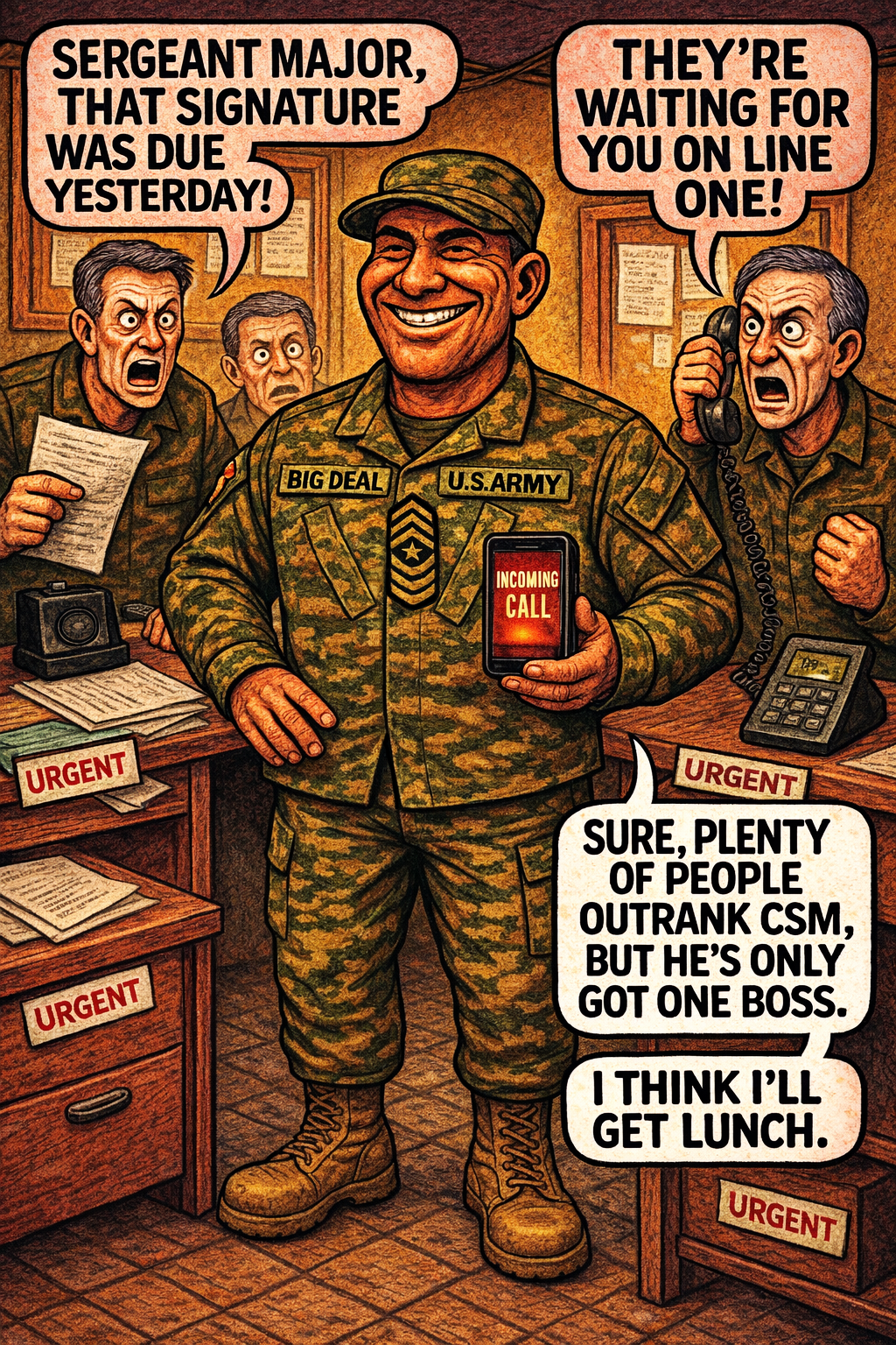 Sergeant Major, That Signature Was Due Yesterday!