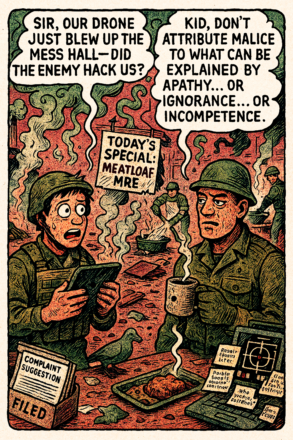 Sir, Our Drone Just Blew up the Mess Hall—Did Enemy Hack Us?