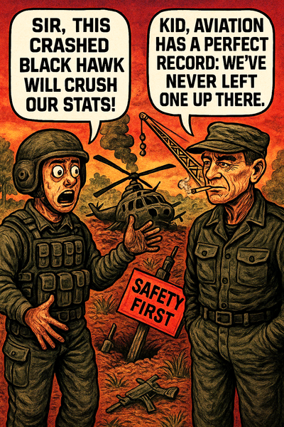Sir, This Crashed Black Hawk Will Crush Our Stats!
